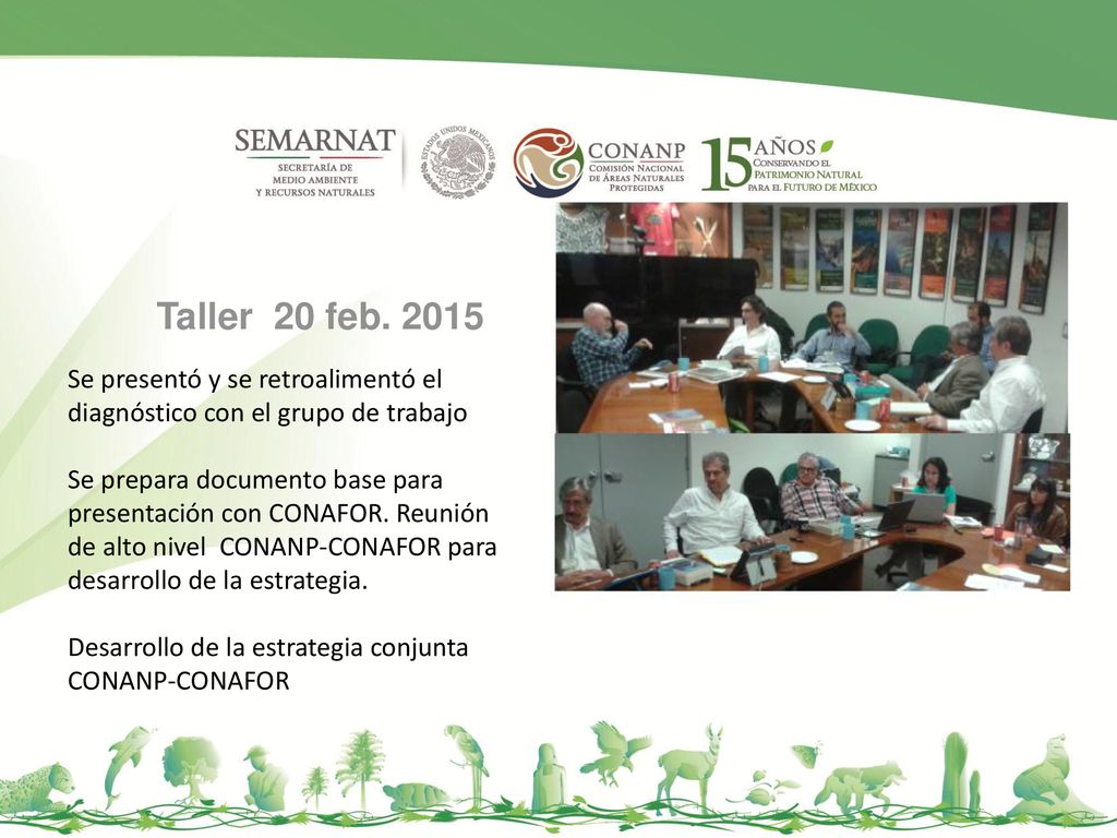Taller 20 feb Se presentó y se retroalimentó el diagnóstico con el grupo de trabajo.