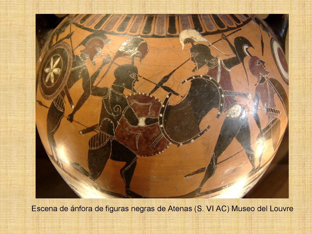 Escena de ánfora de figuras negras de Atenas (S