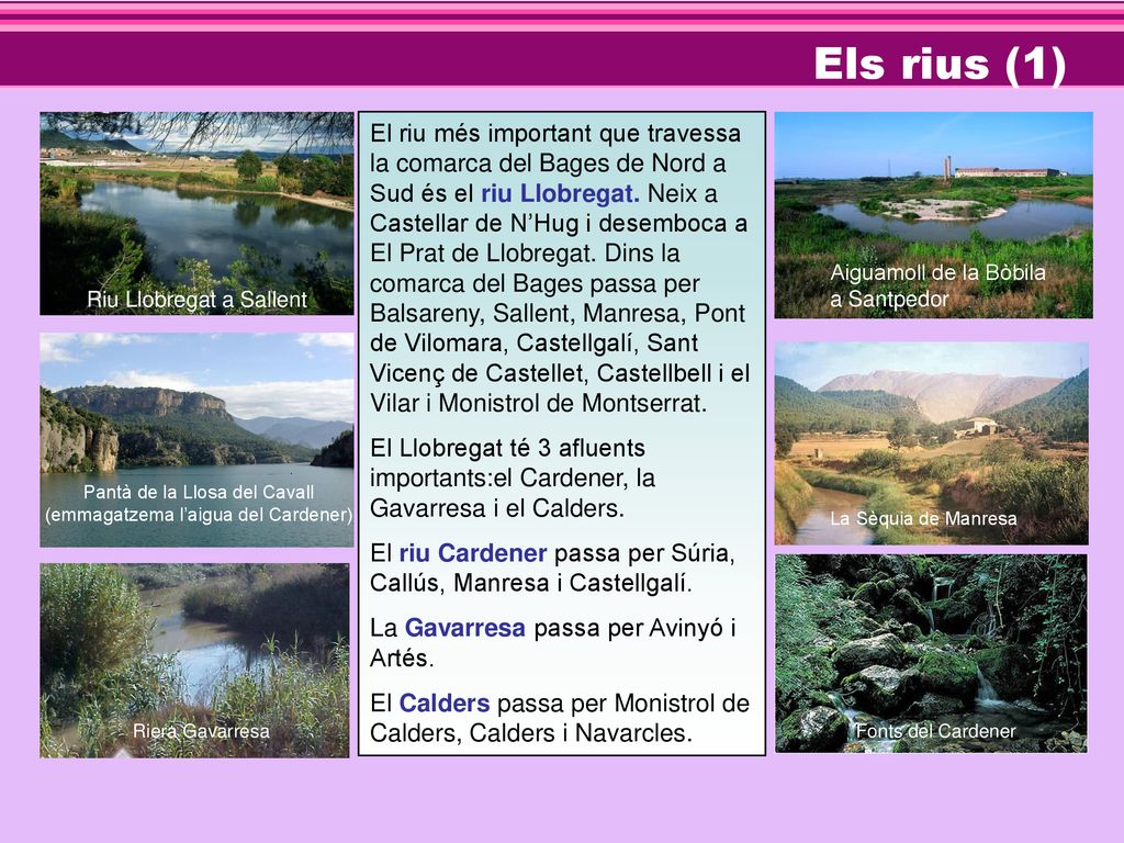 Pantà de la Llosa del Cavall (emmagatzema l’aigua del Cardener)