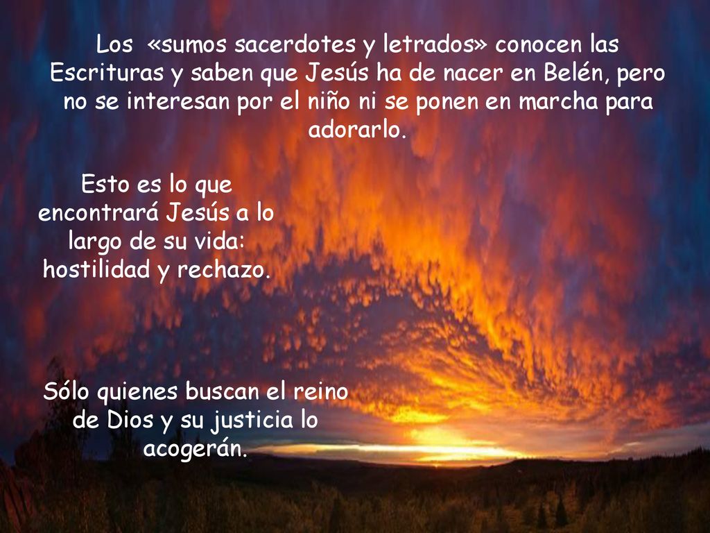 Sólo quienes buscan el reino de Dios y su justicia lo acogerán.