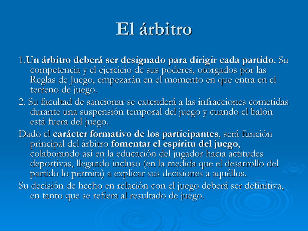 El árbitro