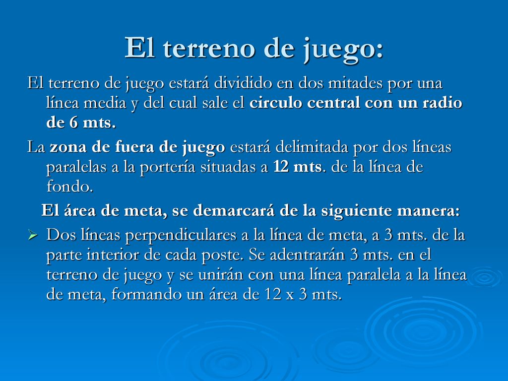 El área de meta, se demarcará de la siguiente manera: