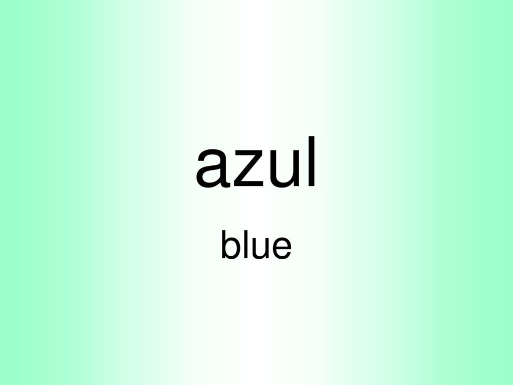 azul blue