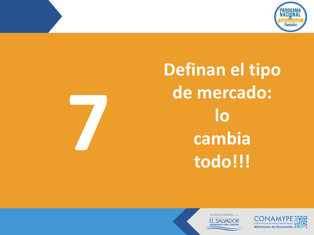 Definan el tipo de mercado: lo cambia todo!!! 7