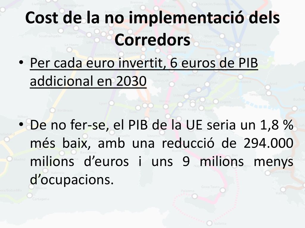 Cost de la no implementació dels Corredors