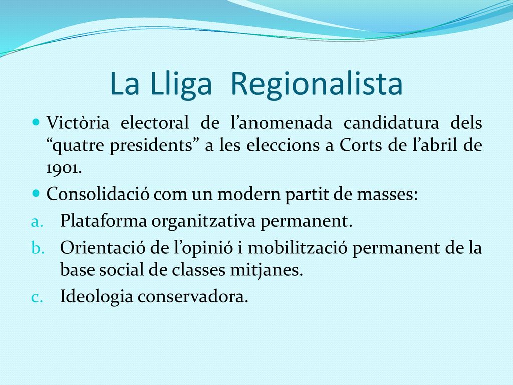 La Lliga Regionalista Victòria electoral de l’anomenada candidatura dels quatre presidents a les eleccions a Corts de l’abril de