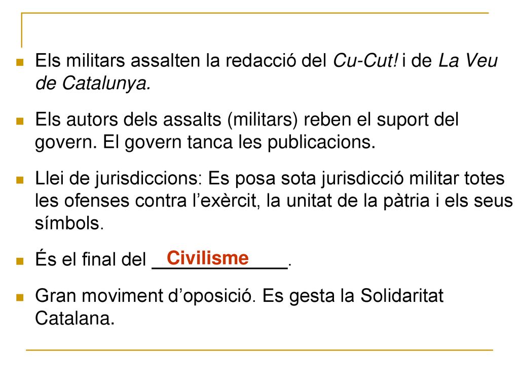 Els militars assalten la redacció del Cu-Cut! i de La Veu de Catalunya.