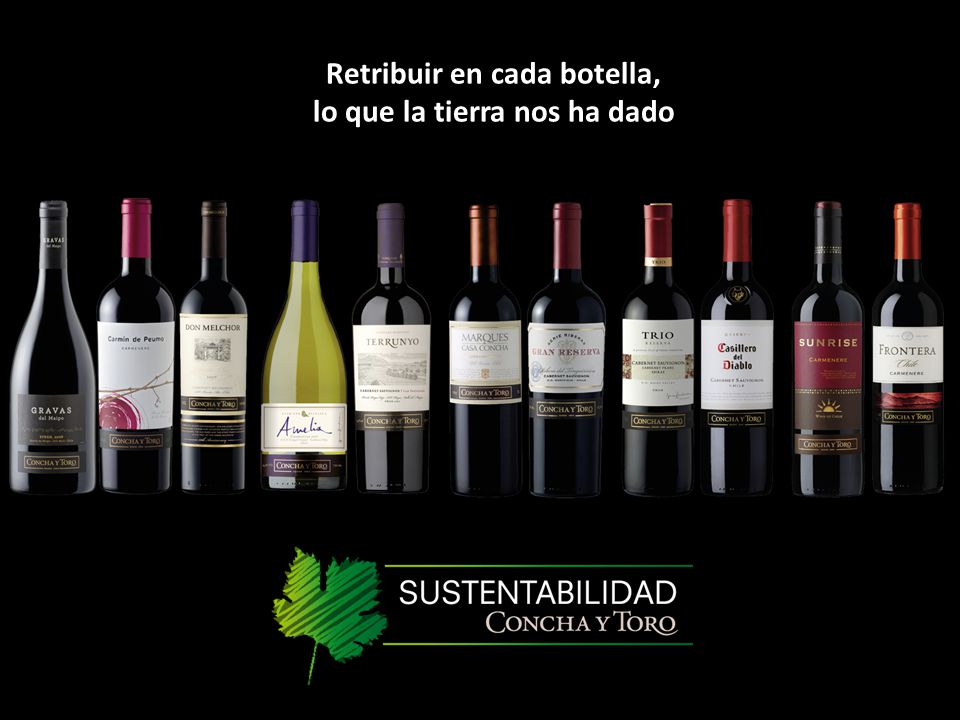 Retribuir en cada botella, lo que la tierra nos ha dado