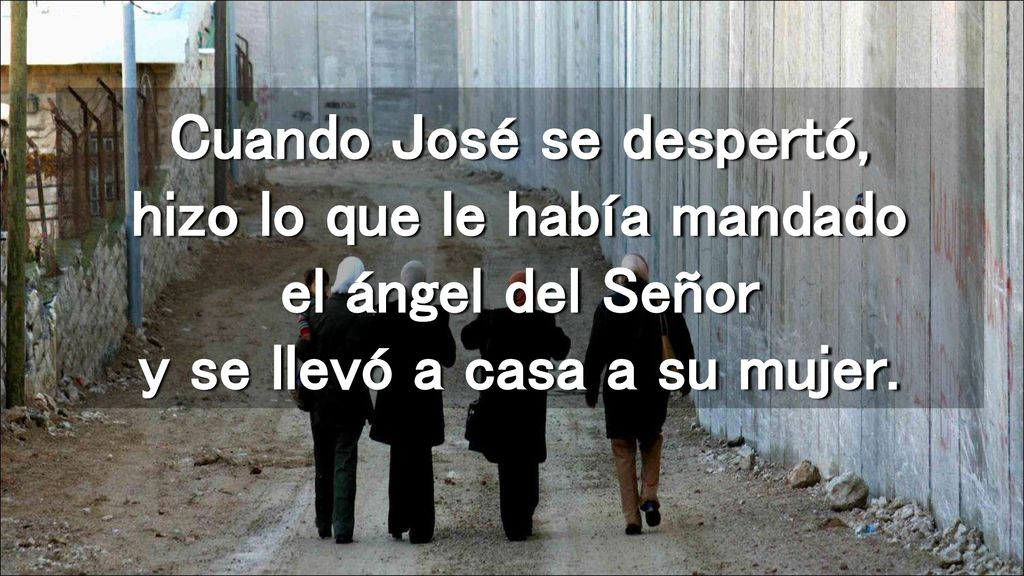 Cuando José se despertó, hizo lo que le había mandado el ángel del Señor y se llevó a casa a su mujer.