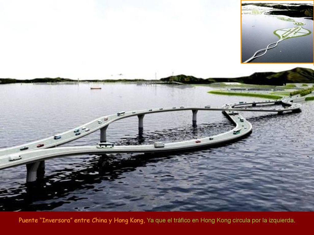 Puente Inversora entre China y Hong Kong, Ya que el tráfico en Hong Kong circula por la izquierda.