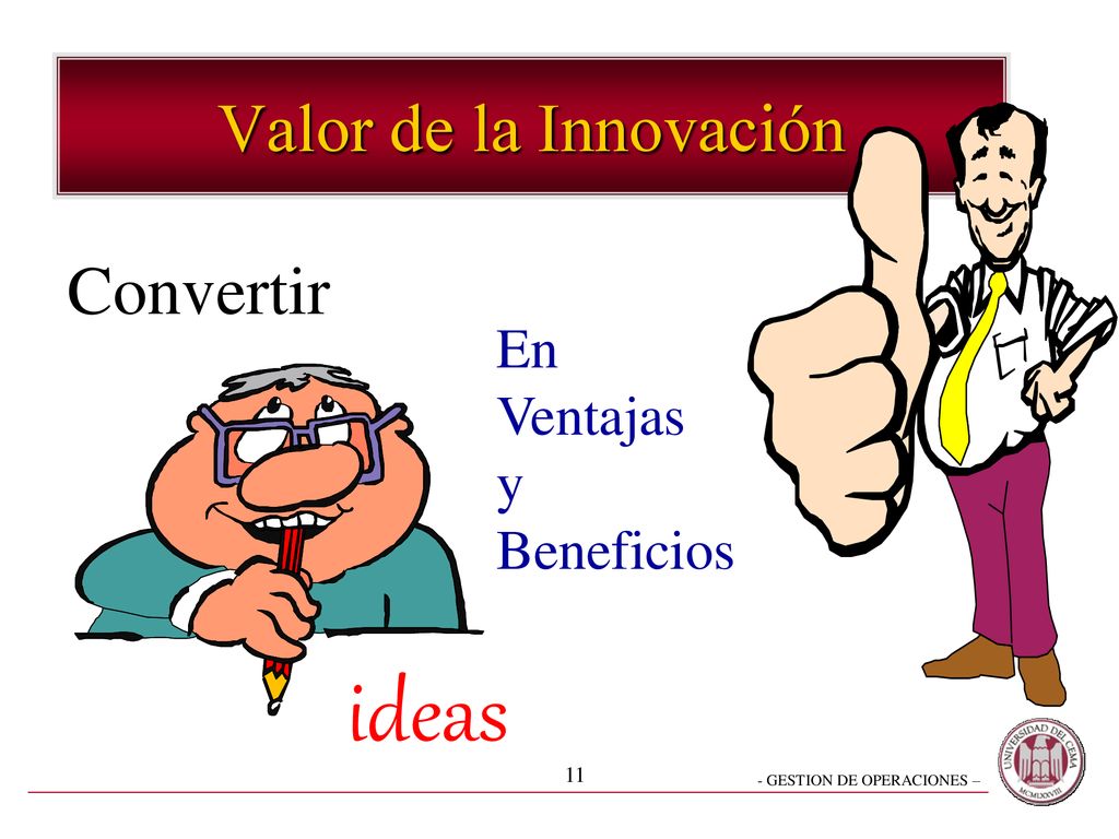 Valor de la Innovación Convertir En Ventajas y Beneficios ideas