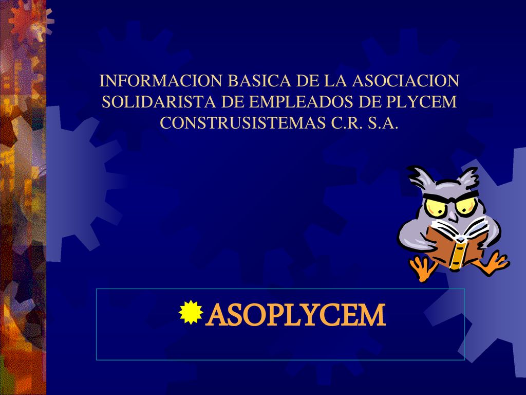 INFORMACION BASICA DE LA ASOCIACION SOLIDARISTA DE EMPLEADOS DE PLYCEM CONSTRUSISTEMAS C.R. S.A.