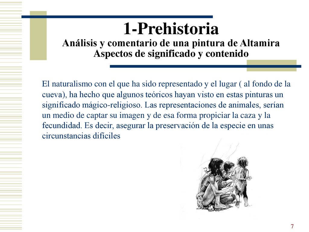 1-Prehistoria Análisis y comentario de una pintura de Altamira Aspectos de significado y contenido