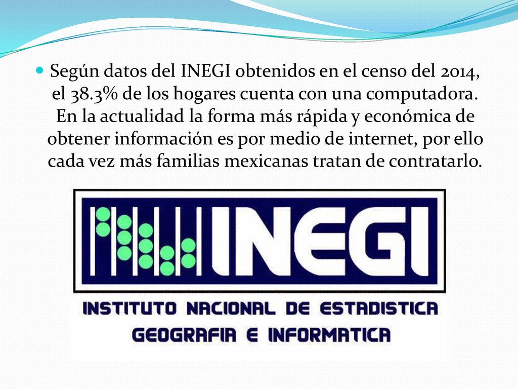 Según datos del INEGI obtenidos en el censo del 2014, el 38