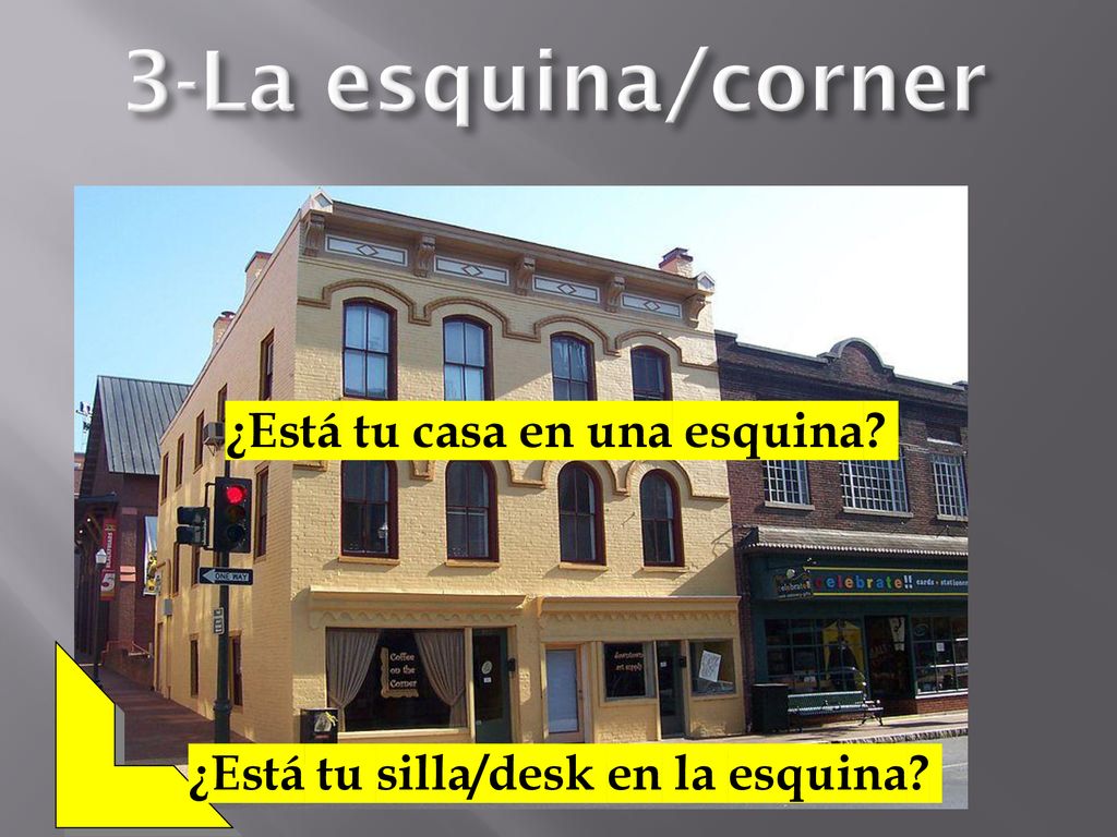 ¿Está tu casa en una esquina ¿Está tu silla/desk en la esquina