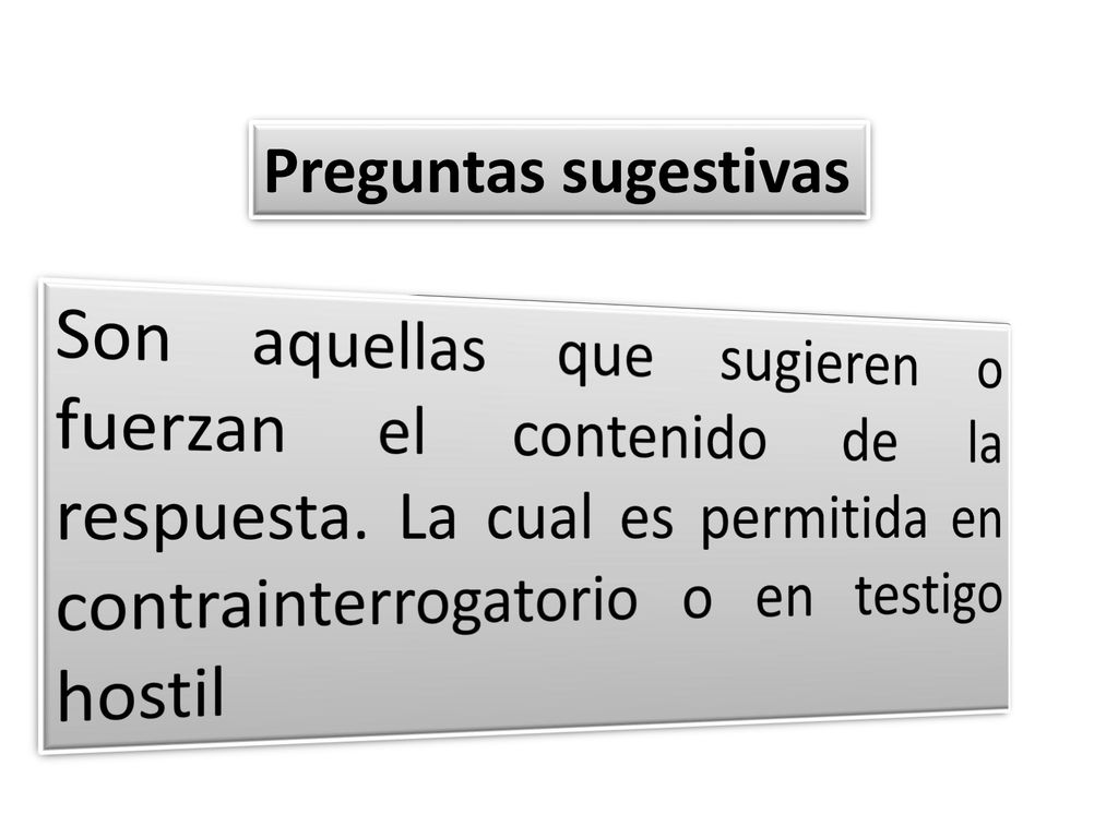 Preguntas sugestivas