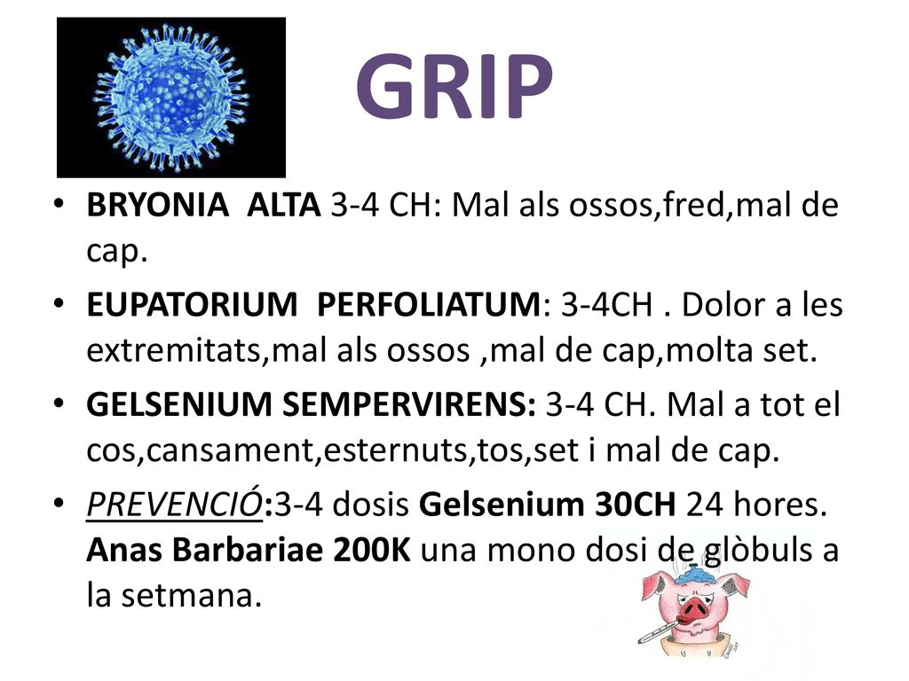 GRIP BRYONIA ALTA 3-4 CH: Mal als ossos,fred,mal de cap.