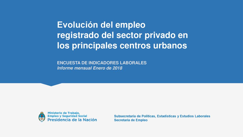 Evolución del empleo registrado del sector privado en los principales centros urbanos