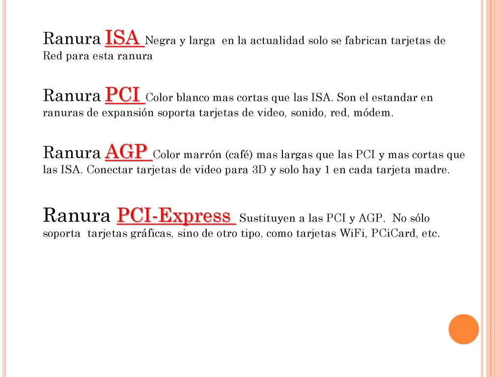 Ranura ISA Negra y larga en la actualidad solo se fabrican tarjetas de Red para esta ranura