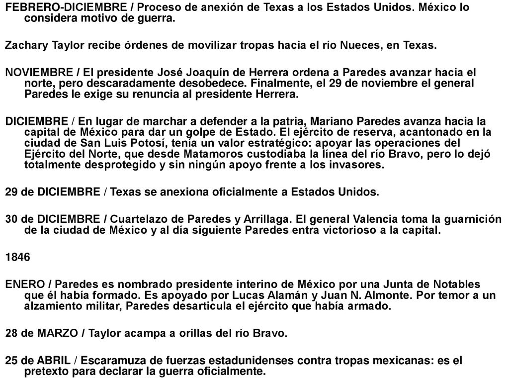 FEBRERO-DICIEMBRE / Proceso de anexión de Texas a los Estados Unidos