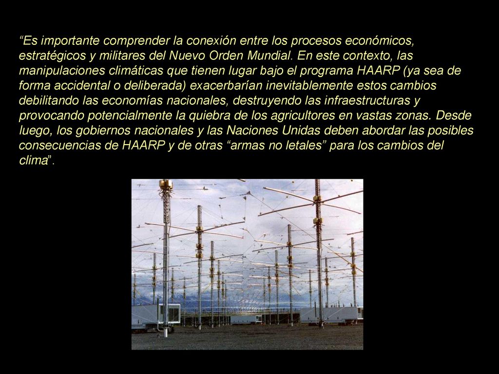 Es importante comprender la conexión entre los procesos económicos, estratégicos y militares del Nuevo Orden Mundial.