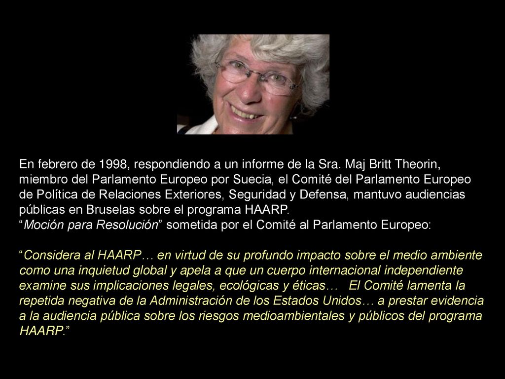 En febrero de 1998, respondiendo a un informe de la Sra