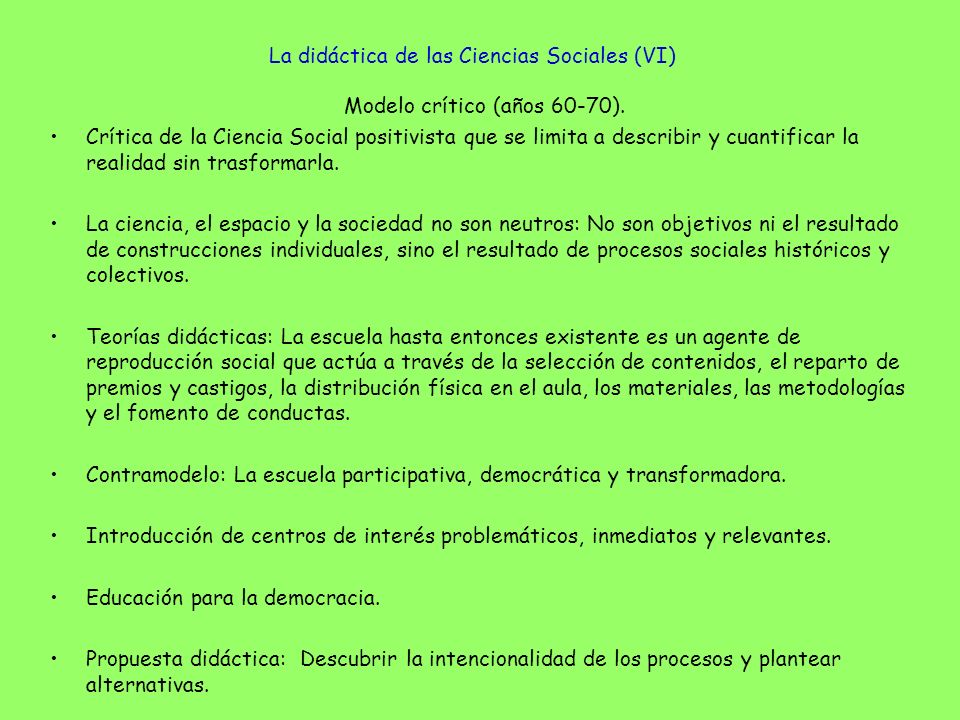 La didáctica de las Ciencias Sociales (VI)