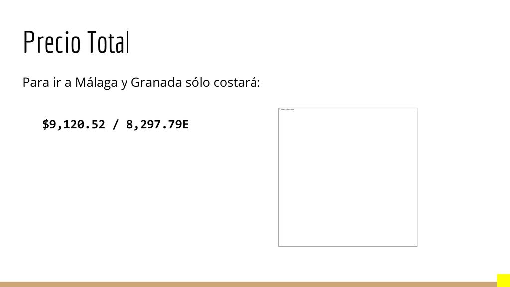 Precio Total Para ir a Málaga y Granada sólo costará: