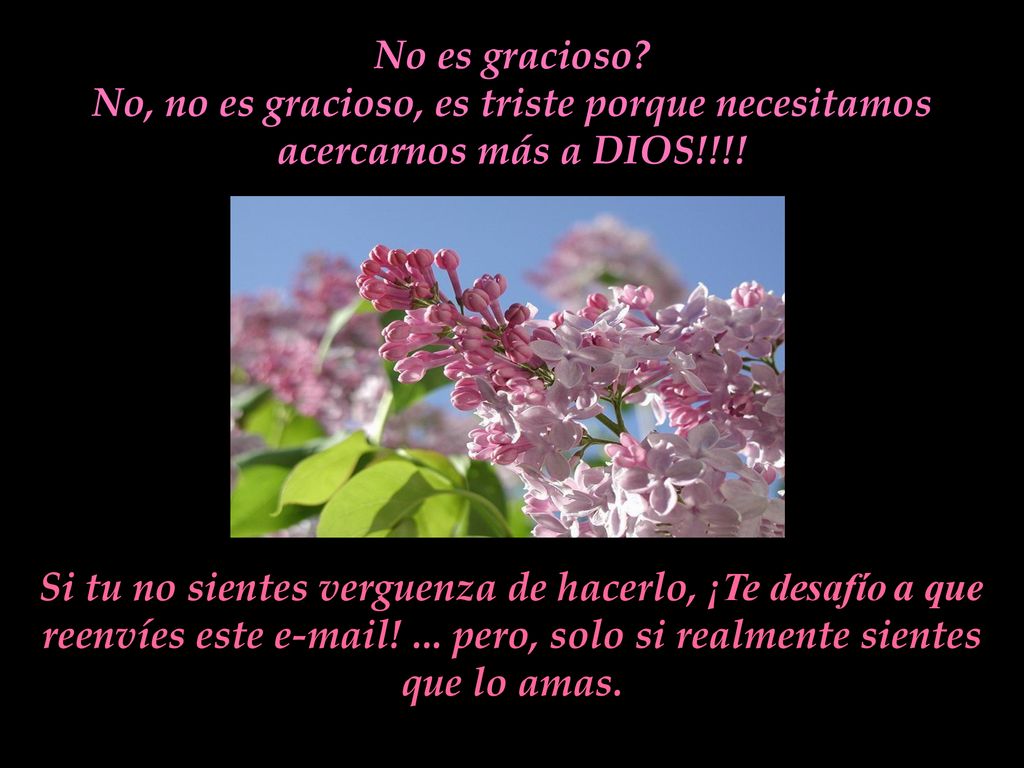 No es gracioso No, no es gracioso, es triste porque necesitamos acercarnos más a DIOS!!!!