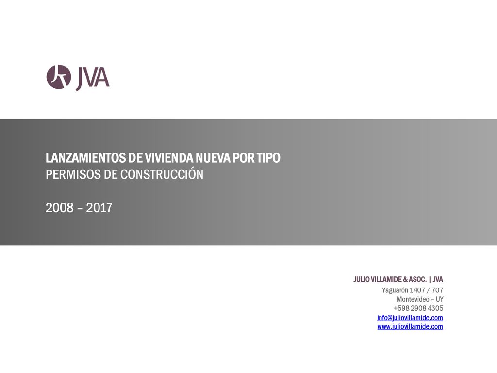 LANZAMIENTOS DE VIVIENDA NUEVA POR TIPO PERMISOS DE CONSTRUCCIÓN