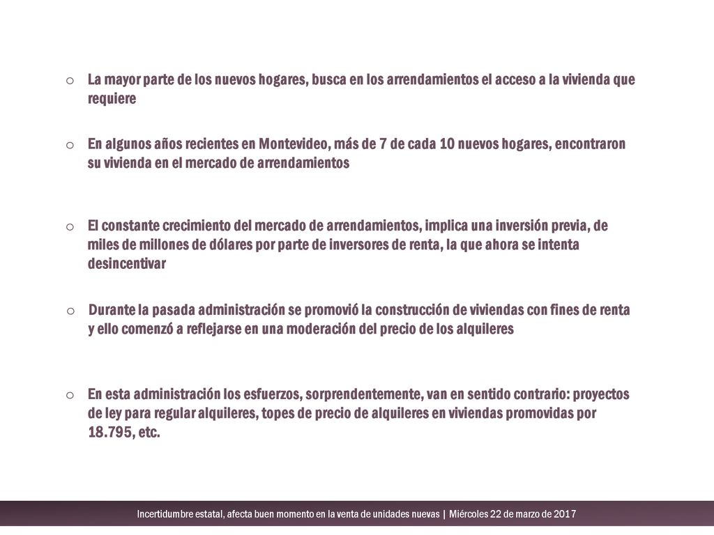 La mayor parte de los nuevos hogares, busca en los arrendamientos el acceso a la vivienda que requiere