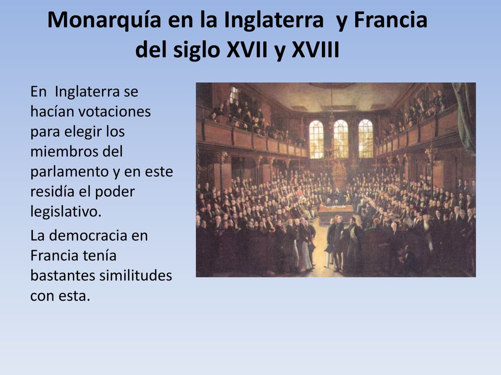 Monarquía en la Inglaterra y Francia del siglo XVII y XVIII