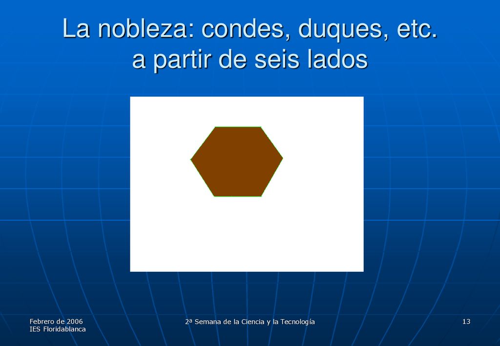 La nobleza: condes, duques, etc. a partir de seis lados