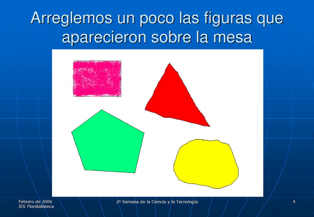 Arreglemos un poco las figuras que aparecieron sobre la mesa