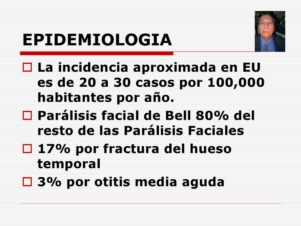 EPIDEMIOLOGIA La incidencia aproximada en EU es de 20 a 30 casos por 100,000 habitantes por año.