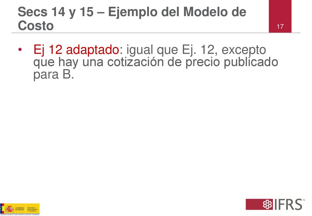 Secs 14 y 15 – Ejemplo del Modelo de Costo
