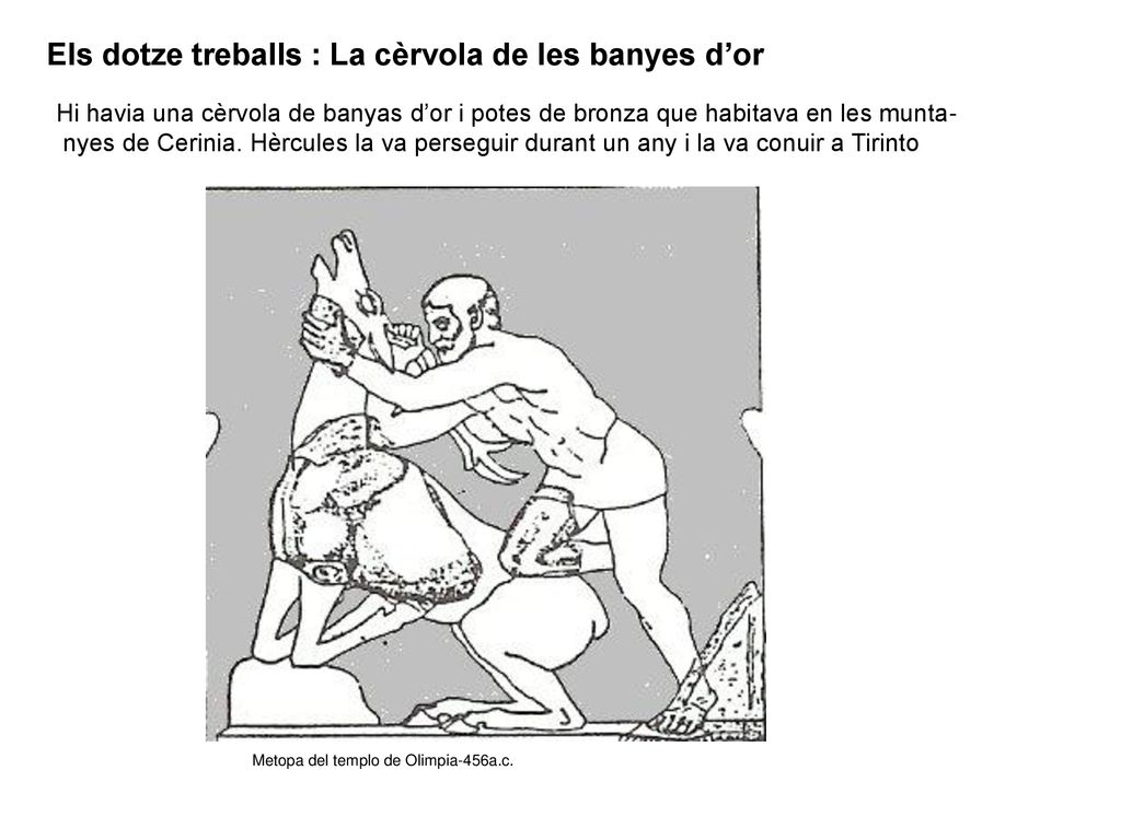Els dotze treballs : La cèrvola de les banyes d’or