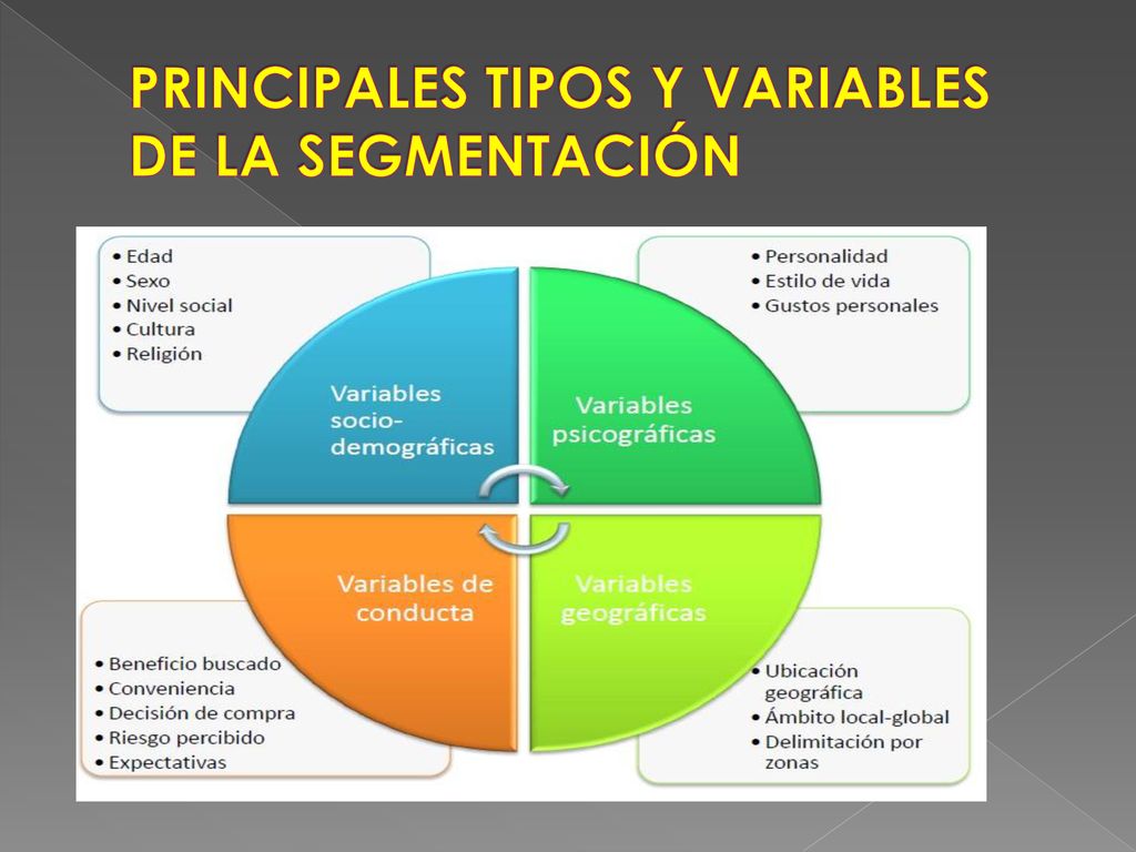 PRINCIPALES TIPOS Y VARIABLES DE LA SEGMENTACIÓN