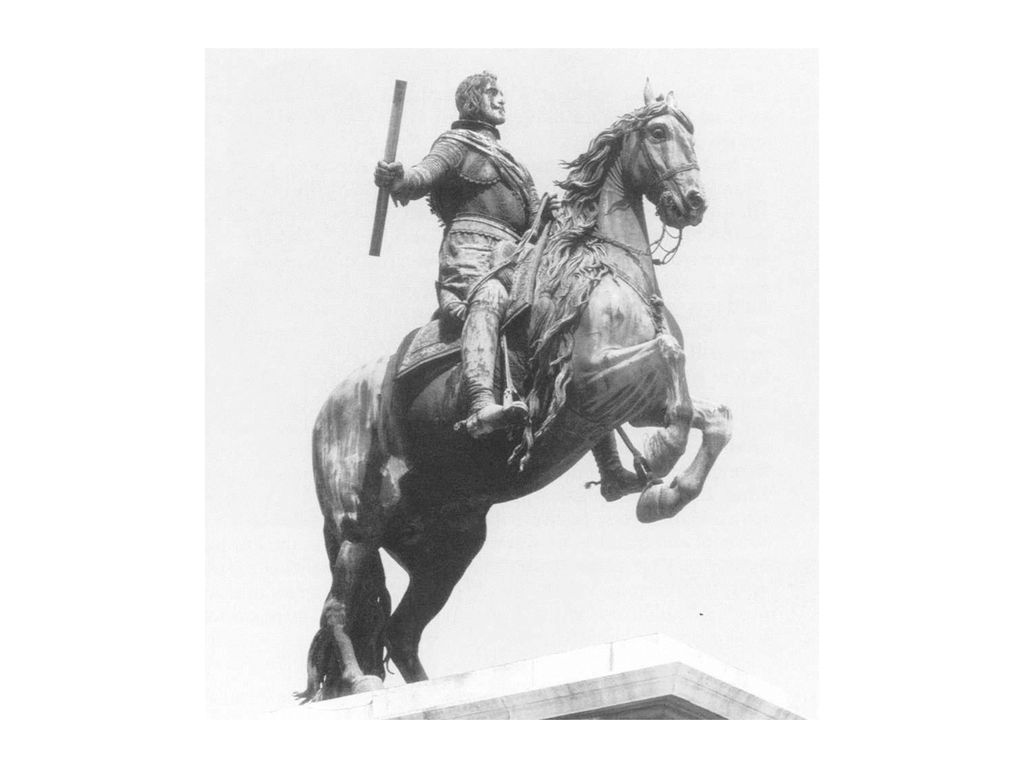 Pietro Tacca (fundidor), Velázquez (diseño), Galileo (asesoramiento científico). Felipe IV. Barroco.