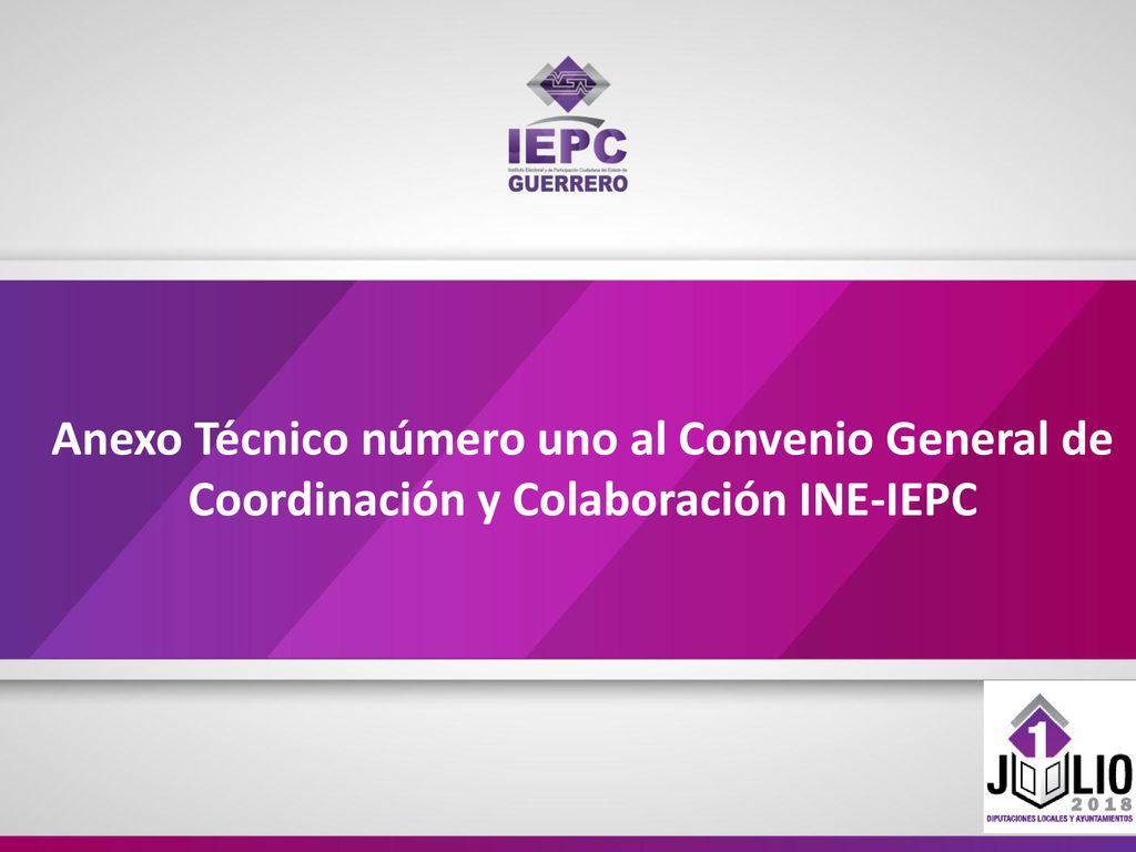 Anexo Técnico número uno al Convenio General de Coordinación y Colaboración INE-IEPC