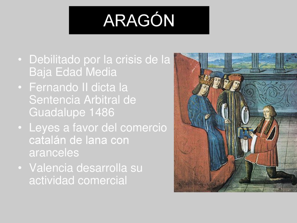 ARAGÓN Debilitado por la crisis de la Baja Edad Media