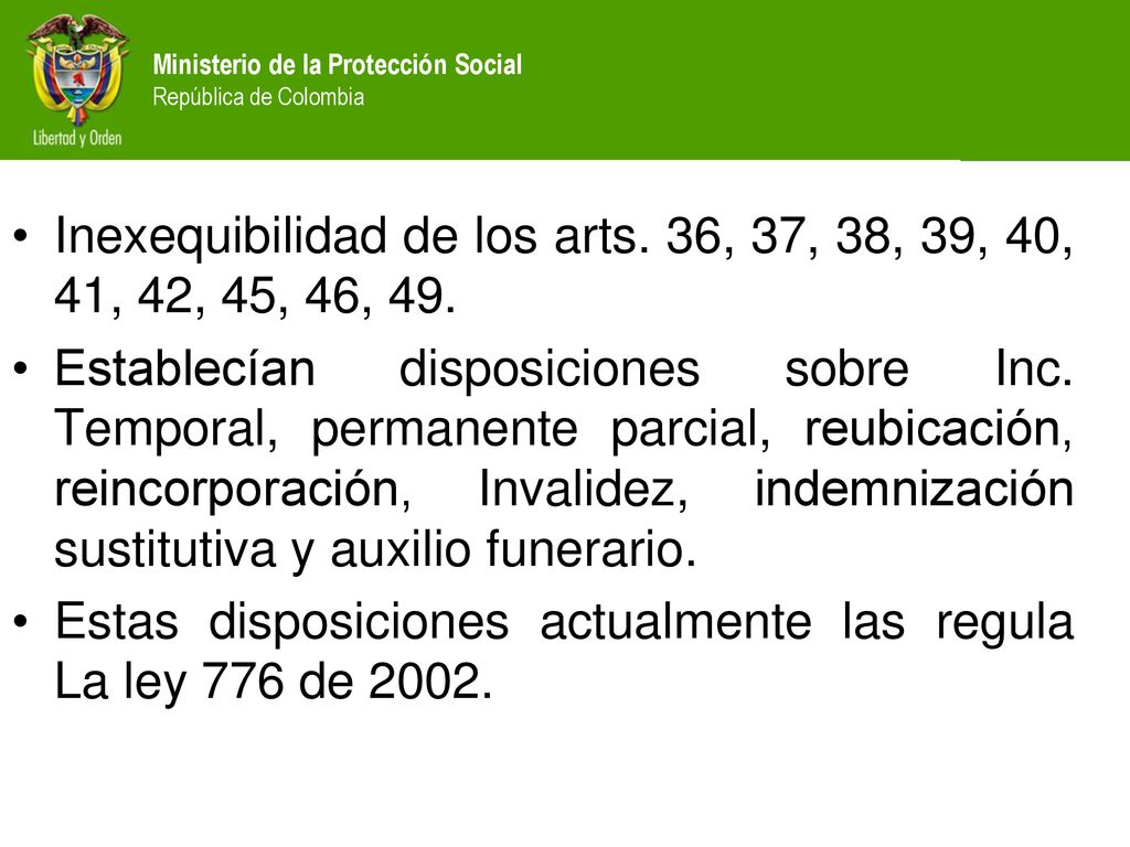 SENTENCIA C-452 de 2002 Inexequibilidad de los arts. 36, 37, 38, 39, 40, 41, 42, 45, 46, 49.