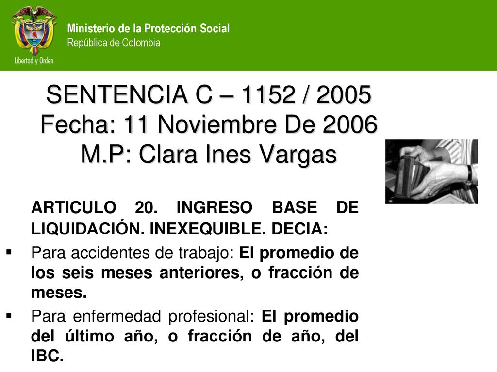 SENTENCIA C – 1152 / 2005 Fecha: 11 Noviembre De 2006 M