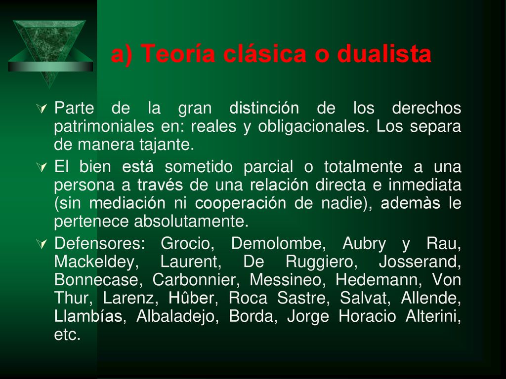 a) Teoría clásica o dualista