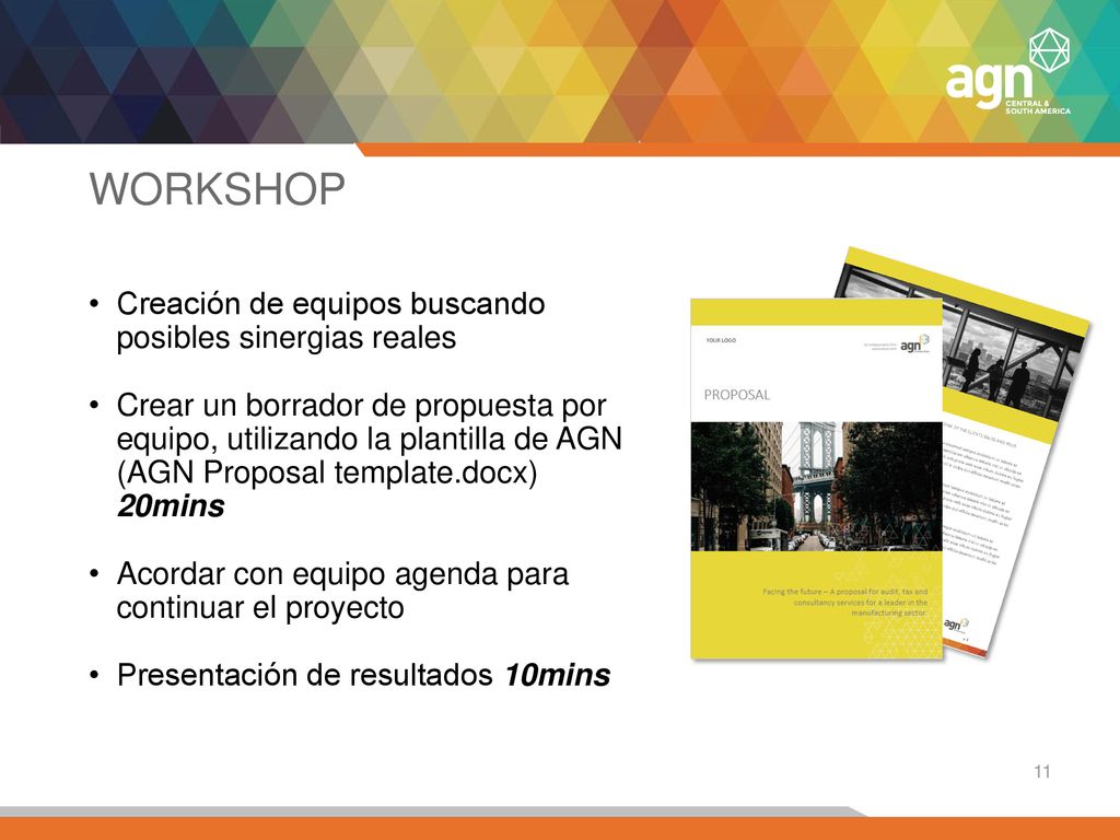 WORKSHOP Creación de equipos buscando posibles sinergias reales