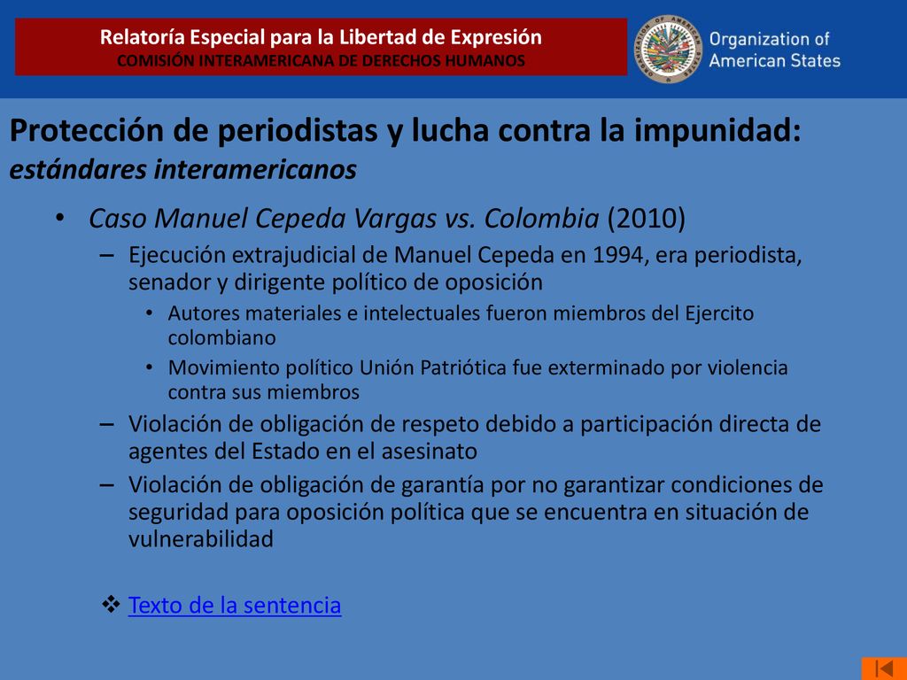 Relatoría Especial para la Libertad de Expresión COMISIÓN INTERAMERICANA DE DERECHOS HUMANOS