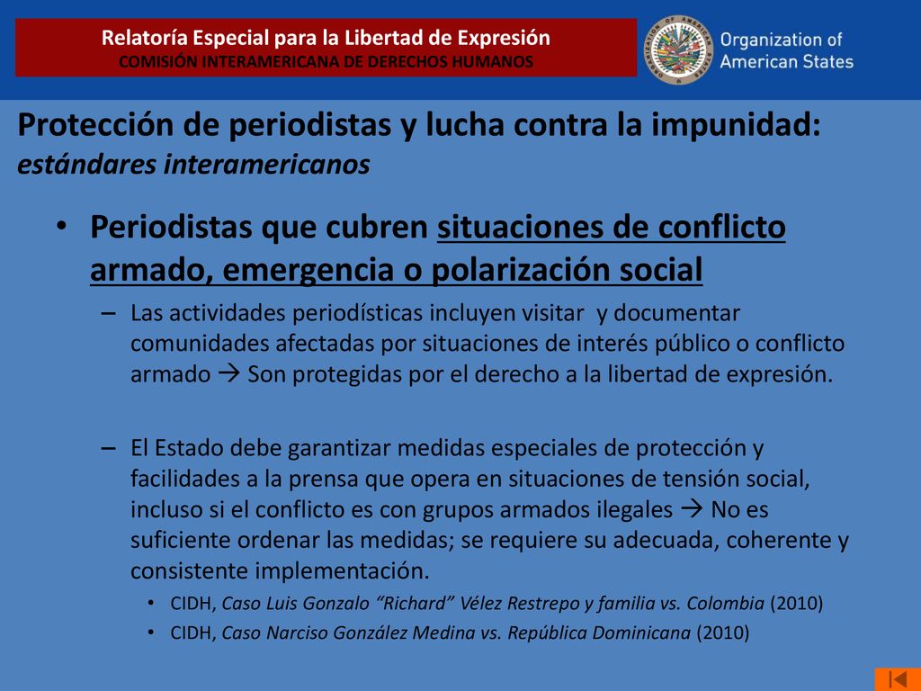 Relatoría Especial para la Libertad de Expresión COMISIÓN INTERAMERICANA DE DERECHOS HUMANOS