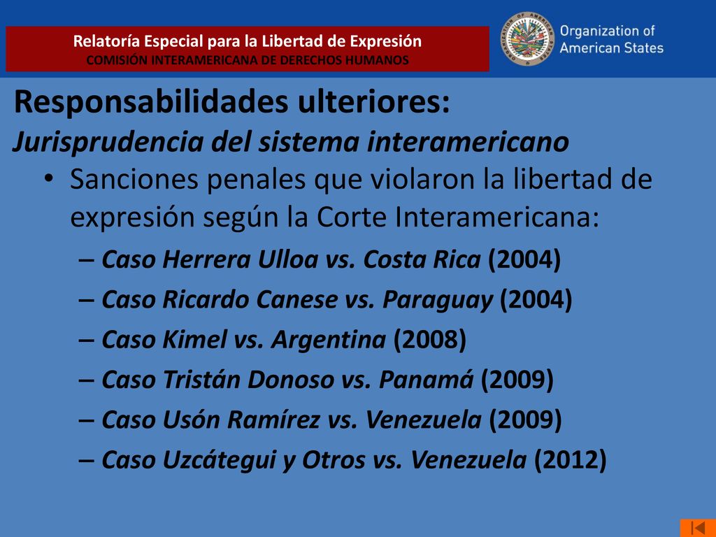 Relatoría Especial para la Libertad de Expresión COMISIÓN INTERAMERICANA DE DERECHOS HUMANOS