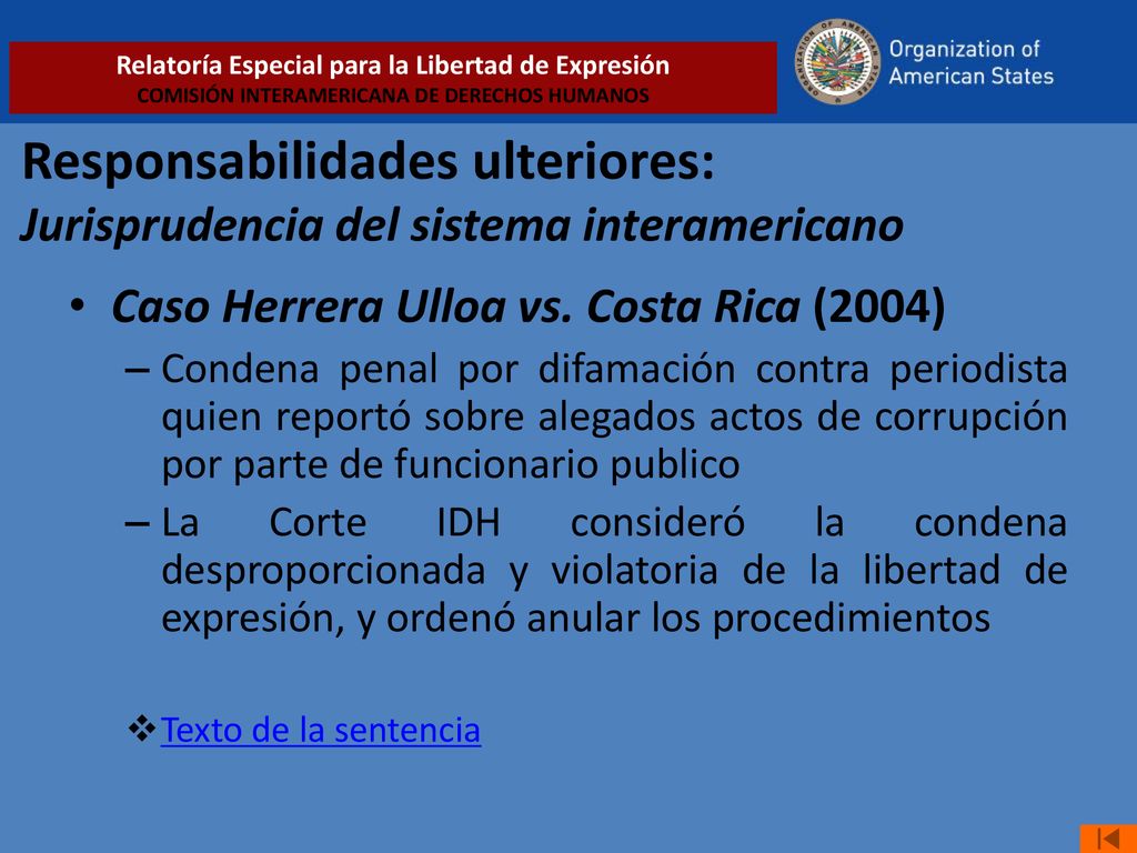 Relatoría Especial para la Libertad de Expresión COMISIÓN INTERAMERICANA DE DERECHOS HUMANOS