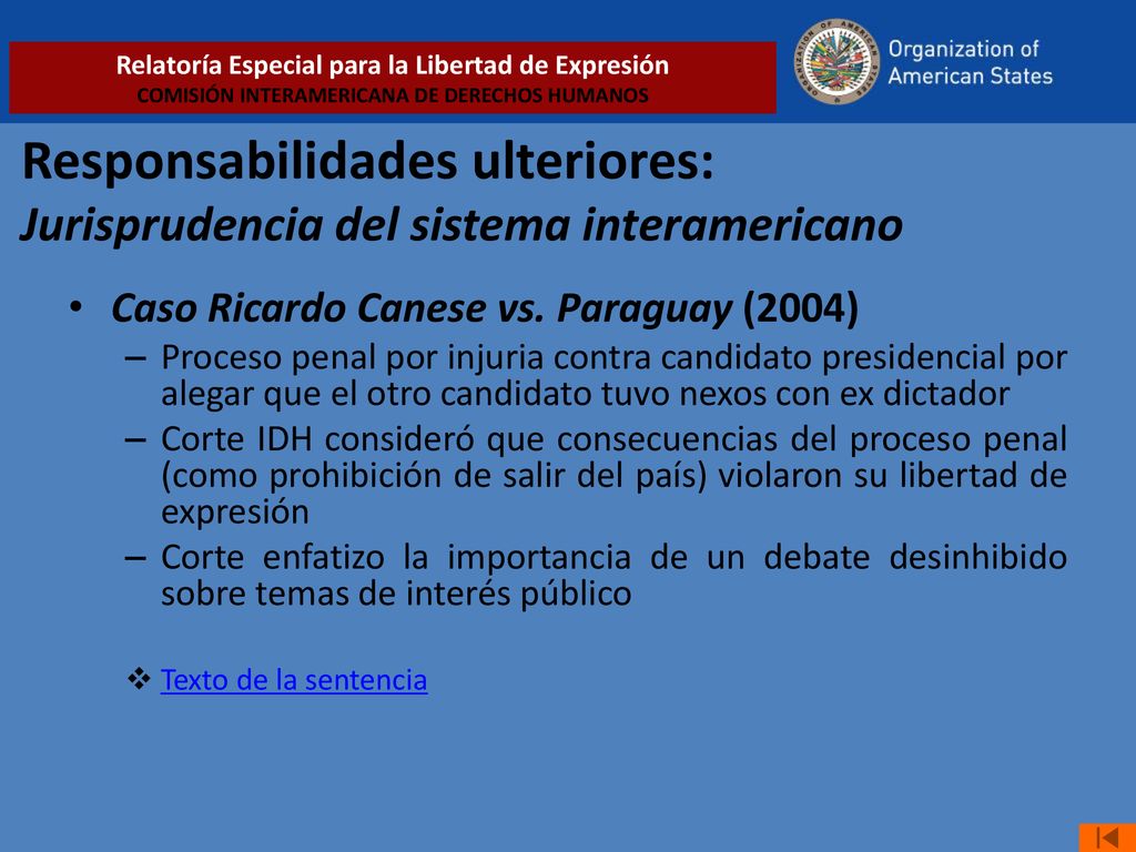 Relatoría Especial para la Libertad de Expresión COMISIÓN INTERAMERICANA DE DERECHOS HUMANOS